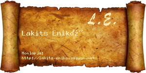 Lakits Enikő névjegykártya